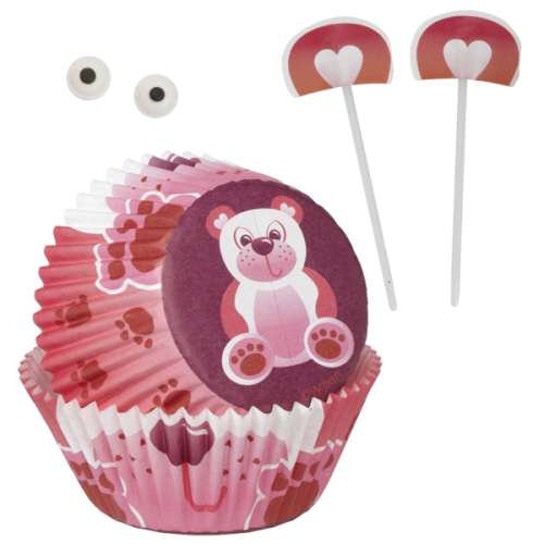 Valentine Bear Cupcake Decorating Kit - Click Image to Close